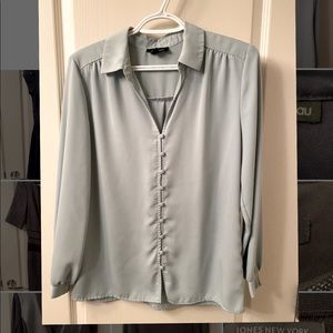 Sage green blouse from Le Château
